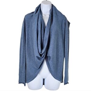 Lululemon Iconic Blue Drape Sweater Wrap Cardigan Size 4 Open Front
